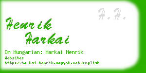 henrik harkai business card